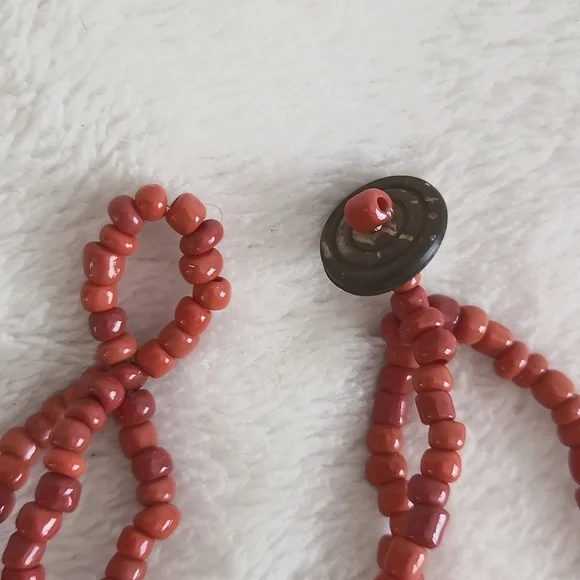 Nairobi Kenya Women's Fair Wages Beaded and Wooden Pendent & Button Closure - Picture 5 of 5